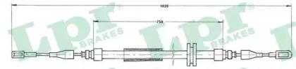 LPR C0901B Трос стояночного гальма LPR C0901B Трос стояночного гальма