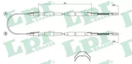 LPR C1032B Трос стояночного гальма
