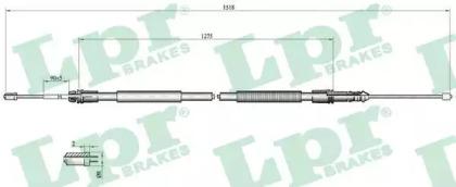LPR C1041B Трос стояночного гальма LPR C1041B Трос стояночного гальма