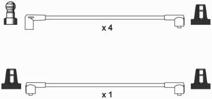 WAI ISL037 Дроти високовольтні системи запалювання WAI ISL037 Дроти високовольтні системи запалювання
