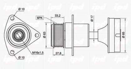 IPD 15-3499 Шкив генератора IPD 15-3499 Шкив генератора