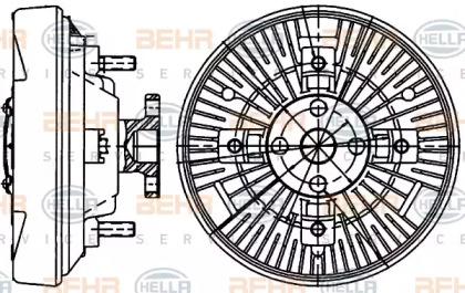 Hella 8MV 376 907-201 Муфта вентилятора Hella 8MV 376 907-201 Муфта вентилятора