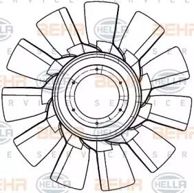 Hella 8MV 376 907-301 Fan and motor assy