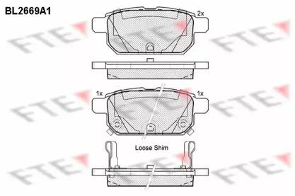 FTE BL2669A1 Колодки гальмівні FTE BL2669A1 Колодки гальмівні