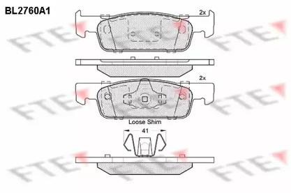 FTE BL2760A1 Колодки тормозные
