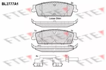 FTE BL2777A1 Brake pads FTE BL2777A1 Brake pads