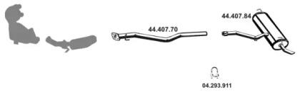 Eberspacher 442166 Глушник вихлопних газів кінцевий Eberspacher 442166 Глушник вихлопних газів кінцевий