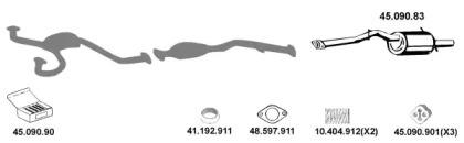 Eberspacher 452006 Глушник вихлопних газів кінцевий Eberspacher 452006 Глушник вихлопних газів кінцевий