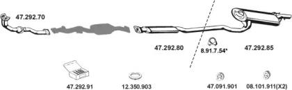 Eberspacher 472012 Глушник вихлопних газів кінцевий