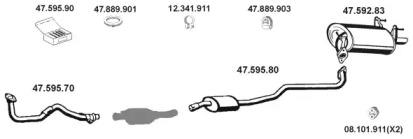 Eberspacher 472023 Глушник вихлопних газів кінцевий Eberspacher 472023 Глушник вихлопних газів кінцевий