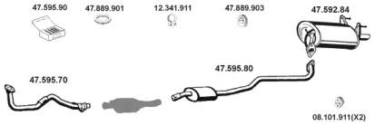 Eberspacher 472024 Глушник вихлопних газів кінцевий Eberspacher 472024 Глушник вихлопних газів кінцевий