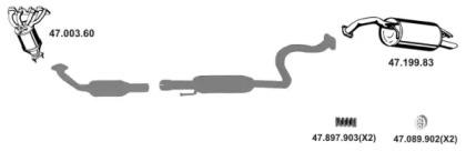 Eberspacher 472076 Глушник вихлопних газів кінцевий Eberspacher 472076 Глушник вихлопних газів кінцевий