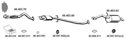 Eberspacher 482005 Глушник вихлопних газів кінцевий Eberspacher 482005 Глушник вихлопних газів кінцевий