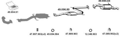 Eberspacher 492039 Глушник вихлопних газів кінцевий Eberspacher 492039 Глушник вихлопних газів кінцевий