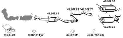 Eberspacher 492052 Schalldaempfer Eberspacher 492052 Schalldaempfer