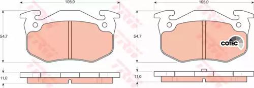 TRW GDB1305 Brake pads TRW GDB1305 Brake pads