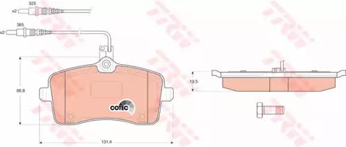 TRW GDB1594 Колодки гальмівні TRW GDB1594 Колодки гальмівні