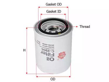 Sakura/ADR C-2906 Фільтр масляний Sakura/ADR C-2906 Фільтр масляний