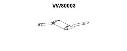 Veneporte VW80003 Середній глушник вихлопних газів Veneporte VW80003 Середній глушник вихлопних газів