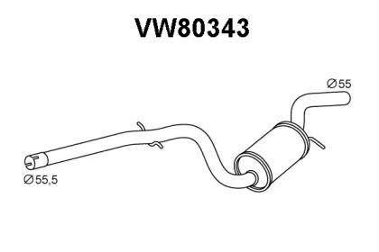 Veneporte VW80343 Глушник вихлопних газів кінцевий