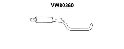 Veneporte VW80360 Muffler assy front Veneporte VW80360 Muffler assy front