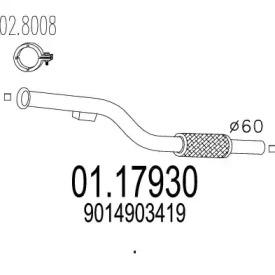 MTS 01.17930 Випускна труба відпрацьованих газів