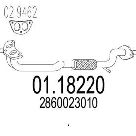 MTS 01.18220 Exhaust pipe MTS 01.18220 Exhaust pipe