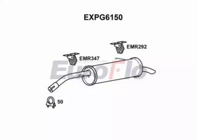 Euroflo EXPG6150 Глушник вихлопних газів кінцевий Euroflo EXPG6150 Глушник вихлопних газів кінцевий