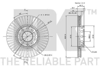 NK 204743 Brake disc NK 204743 Brake disc