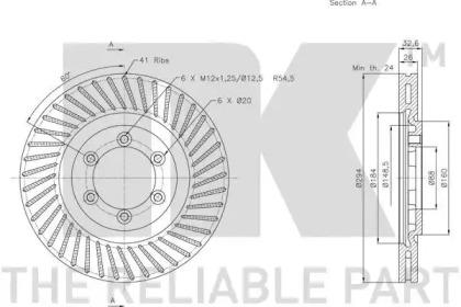 NK 205701 Brake disc