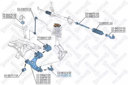 Stellox 52-00289-SX Joint assy suspension Stellox 52-00289-SX Joint assy suspension