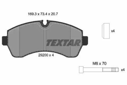 Textar 2920001 Колодки гальмівні