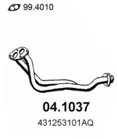 Asso 04.1037 Випускна труба відпрацьованих газів Asso 04.1037 Випускна труба відпрацьованих газів