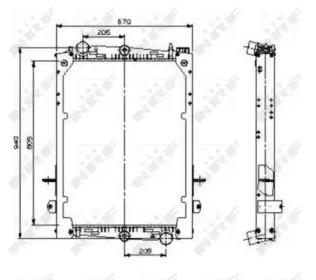NRF 509585 Радіатор охолодження двигуна