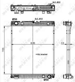 NRF 509872 Радіатор охолодження двигуна