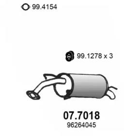 Asso 07.7018 Глушник вихлопних газів кінцевий Asso 07.7018 Глушник вихлопних газів кінцевий