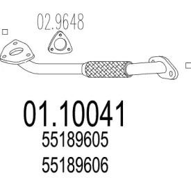 MTS 01.10041 Випускна труба відпрацьованих газів MTS 01.10041 Випускна труба відпрацьованих газів