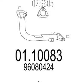 MTS 01.10083 Выпускная труба отработанных газов MTS 01.10083 Выпускная труба отработанных газов