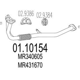 MTS 01.10154 Exhaust pipe