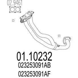 MTS 01.10232 Выпускная труба отработанных газов