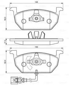 Bosch 0 986 494 721 Brake pads