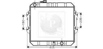 NPS T156A119 Радіатор охолодження двигуна