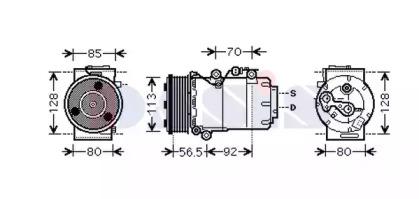 AKS Dasis 852694N Компресор кондиціонера AKS Dasis 852694N Компресор кондиціонера
