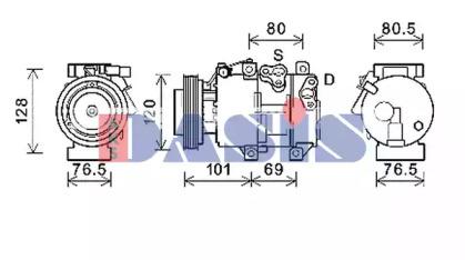 AKS Dasis 852909N Компресор кондиціонера