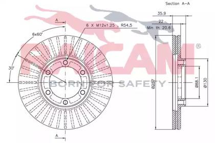 Raicam RD01054 Brake disc