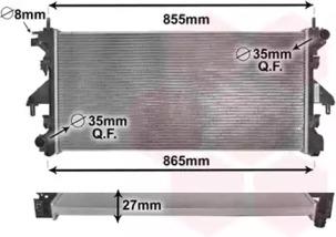 Van Wezel 40002308 Радиатор охлаждения двигателя Van Wezel 40002308 Радиатор охлаждения двигателя
