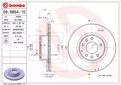Brembo 09.6854.10 Brake disc Brembo 09.6854.10 Brake disc