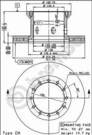 Brembo 09.7323.10 Диск гальмівний Brembo 09.7323.10 Диск гальмівний
