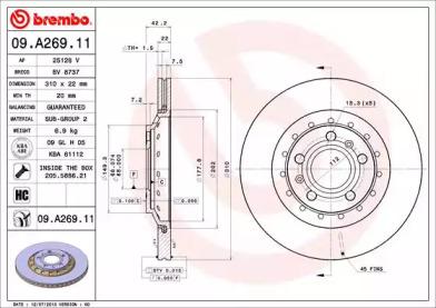 Brembo 09.A269.11 Brake disc