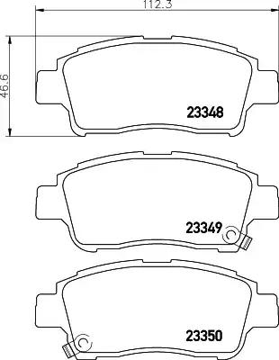Textar 2334803 Brake pads